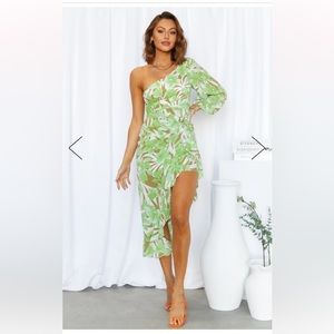 TROPIC AIR MIDI DRESS GREEN